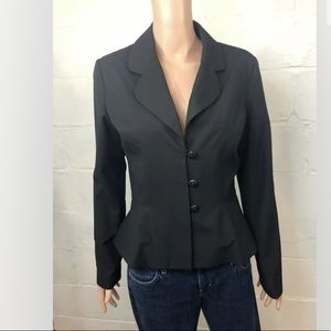 Isaac Mizrahi Peplum Blazer Black